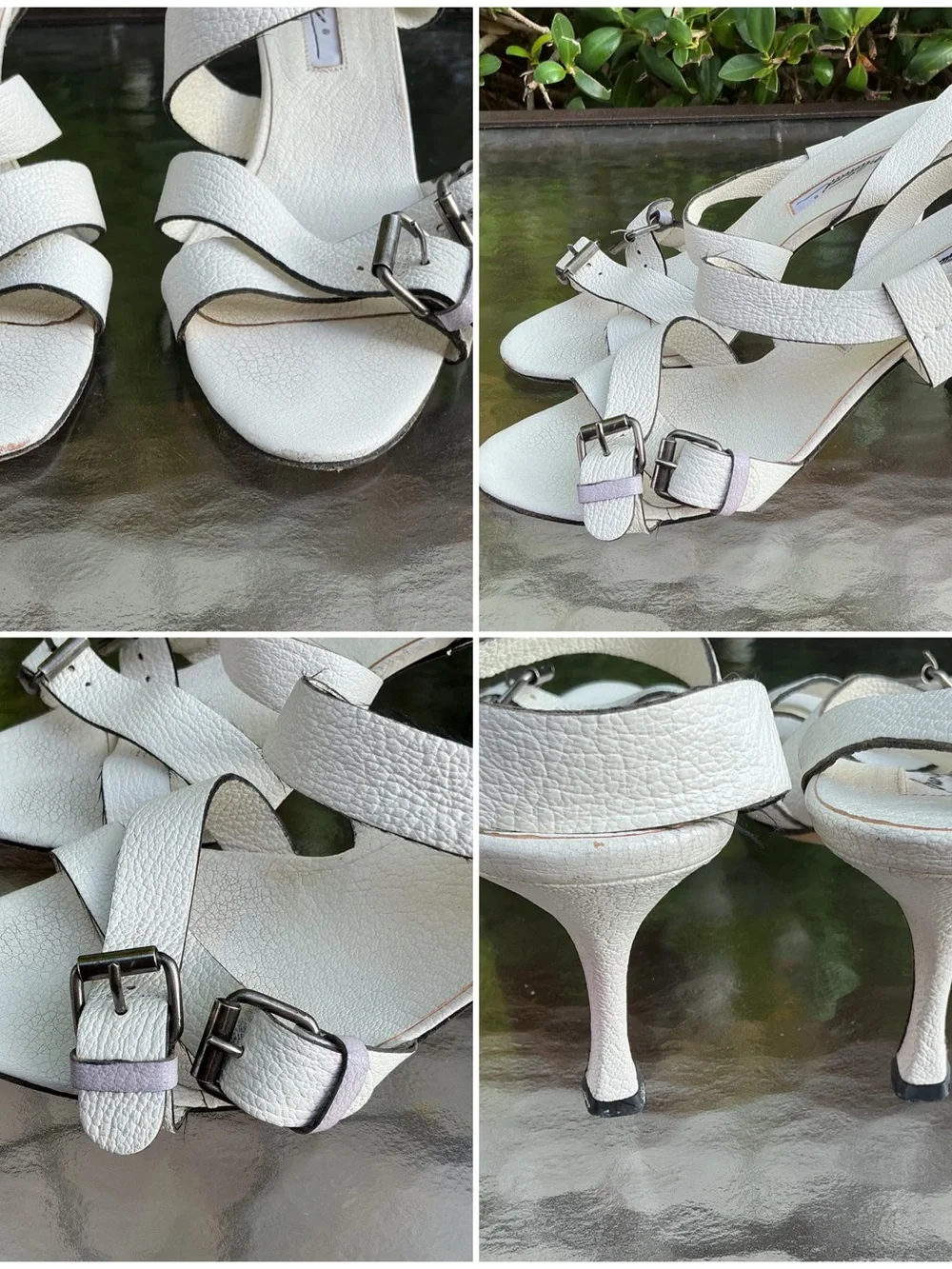 Brian Atwood White Strappy Sandals